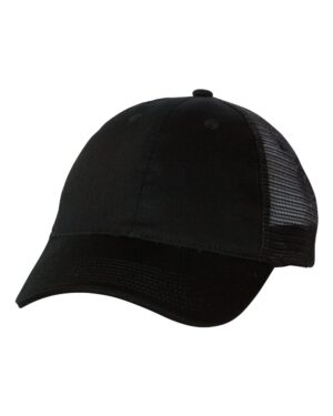 Valucap S102 Sandwich Trucker Cap – Black/ Black