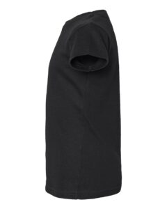 Rabbit Skins 3316 Toddler Girls Fine Jersey Tee – Black (side)