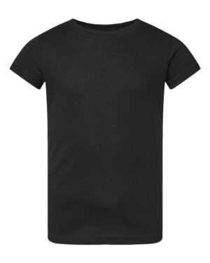 Rabbit Skins 3316 Toddler Girls Fine Jersey Tee – Black