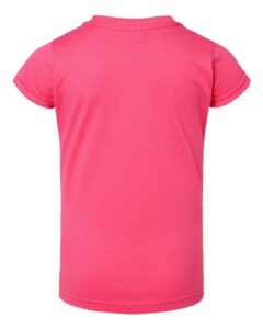 Rabbit Skins 3316 Toddler Girls Fine Jersey Tee – Hot Pink (back)