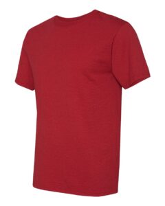 JERZEES 29MR Unisex Dri-Power® 50/50 T-Shirt – Crimson (side)