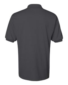 JERZEES 437MSR Men’s SpotShield® 50/50 Polo – Charcoal Grey (back)