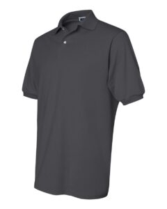 JERZEES 437MSR Men’s SpotShield® 50/50 Polo – Charcoal Grey (side)