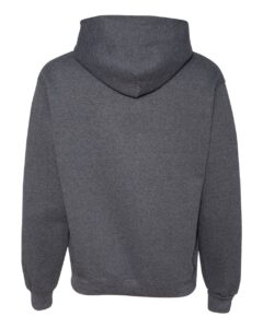 JERZEES 4997MR Unisex Super Sweats NuBlend® Hooded Sweatshirt – Black Heather (back)