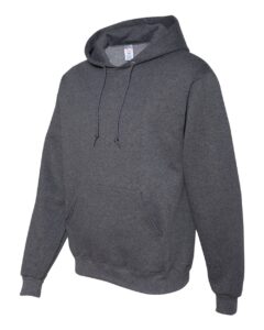 JERZEES 4997MR Unisex Super Sweats NuBlend® Hooded Sweatshirt – Black Heather (side)