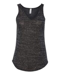 BELLA + CANVAS 8805 Women’s Flowy V-Neck Tank – Black Marble