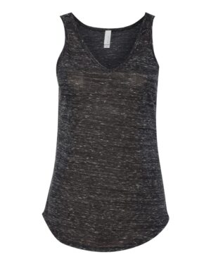 BELLA + CANVAS 8805 Women’s Flowy V-Neck Tank – Black Marble