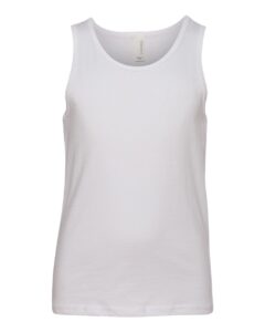 BELLA + CANVAS 3480Y Youth Jersey Tank – White