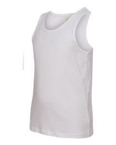 BELLA + CANVAS 3480Y Youth Jersey Tank – White (side)