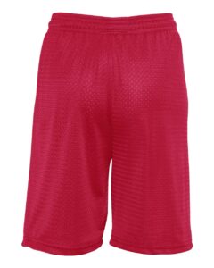 C2 Sport 5209 Youth Mesh Shorts – Red (back)