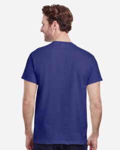 Heavy Cotton T-Shirt – Cobalt (on model back)