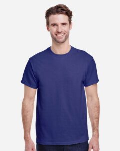 Heavy Cotton T-Shirt – Cobalt (on model)