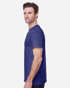 Heavy Cotton T-Shirt – Cobalt (on model side)