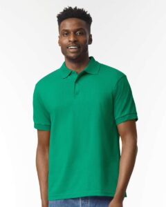 Gildan 8800 Unisex DryBlend® Polo – Kelly Green (on model)