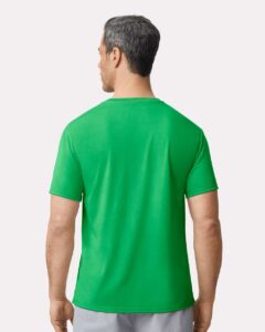 Gildan 42000 Unisex Performance® T-Shirt – Irish Green (on model back)