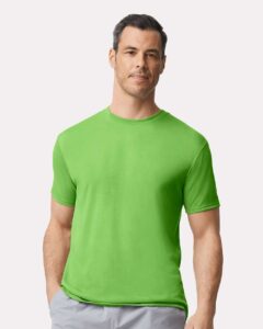 Gildan 42000 Unisex Performance® T-Shirt – Lime (on model)