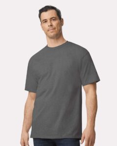 Gildan 2000T Men’s Tall Ultra Cotton® T-Shirt – Charcoal (on model)