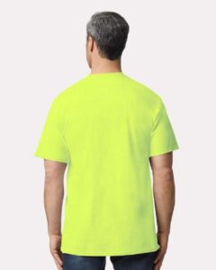 Gildan 2000T Men’s Tall Ultra Cotton® T-Shirt – Safety Green (on model back)