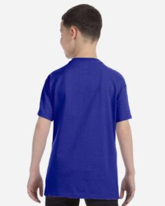 Gildan 5000B Youth Heavy Cotton™ T-Shirt – Cobalt (on model back)