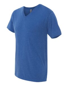Next Level 6040 Men’s Triblend V-Neck Tee – Vintage Royal (side)