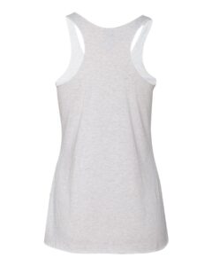 Next Level 6733 Women’s Triblend Racerback Tank – Heather White (back)
