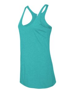 Next Level 6733 Women’s Triblend Racerback Tank – Tahiti Blue (side)