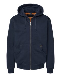 DRI DUCK 7033 Men’s Crossfire Heavyweight Power Fleece Hooded Jacket with Thermal Lining – Navy