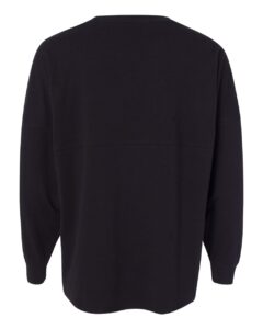 J. America 8229 Unisex Game Day Jersey Long Sleeve T-Shirt – Black (back)