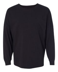 J. America 8229 Unisex Game Day Jersey Long Sleeve T-Shirt – Black