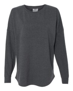 J. America 8229 Unisex Game Day Jersey Long Sleeve T-Shirt – Charcoal Heather