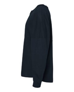 J. America 8229 Unisex Game Day Jersey Long Sleeve T-Shirt – Navy (side)