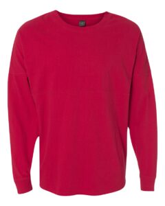 J. America 8229 Unisex Game Day Jersey Long Sleeve T-Shirt – Red