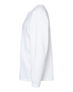 J. America 8229 Unisex Game Day Jersey Long Sleeve T-Shirt – White (side)