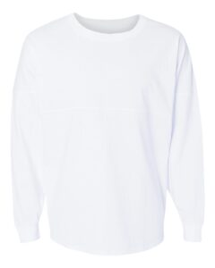 J. America 8229 Unisex Game Day Jersey Long Sleeve T-Shirt – White
