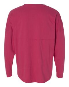 J. America 8229 Unisex Game Day Jersey Long Sleeve T-Shirt – Wildberry (back)