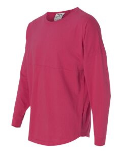 J. America 8229 Unisex Game Day Jersey Long Sleeve T-Shirt – Wildberry (side)
