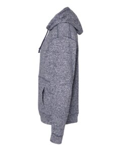 J. America 8613 Men’s Cosmic Fleece Hooded Sweatshirt – Navy Fleck (side)