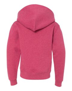 JERZEES 996YR Youth NuBlend® Hooded Sweatshirt – Vintage Heather Red (back)