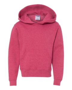 JERZEES 996YR Youth NuBlend® Hooded Sweatshirt – Vintage Heather Red