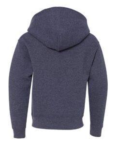 JERZEES 996YR Youth NuBlend® Hooded Sweatshirt – Vintage Heather Navy (back)