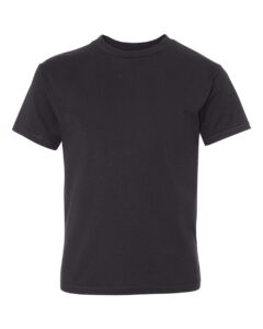 Hanes 498Y Youth Perfect-T T-Shirt – Black