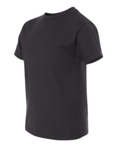 Hanes 498Y Youth Perfect-T T-Shirt – Black (side)