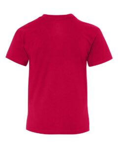 Hanes 498Y Youth Perfect-T T-Shirt – Deep Red (back)