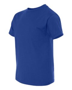 Hanes 498Y Youth Perfect-T T-Shirt – Deep Royal (side)