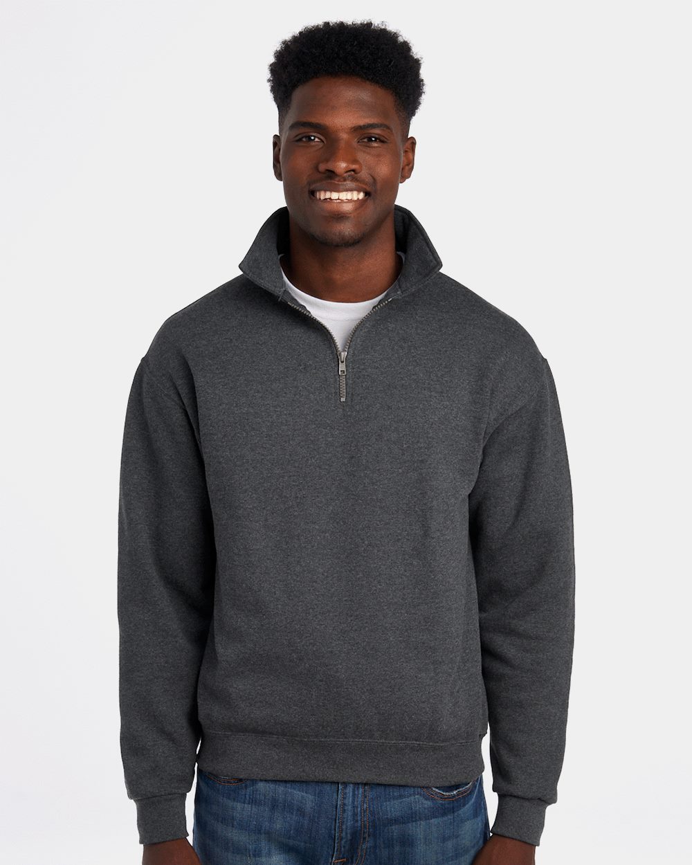 JERZEES 4528MR Unisex Super Sweats NuBlend® Quarter-Zip Cadet Collar Sweatshirt JERZEES 4528MR Unisex Super Sweats NuBlend® Quarter-Zip Cadet Collar Sweatshirt
