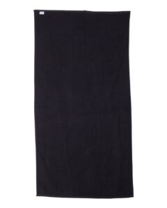 Carmel Towel Company C3060 Velour Beach Towel – Black (back)