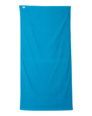 Carmel Towel Company C3060 Velour Beach Towel – Aqua (back)