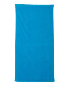 Carmel Towel Company C3060 Velour Beach Towel – Aqua (side)