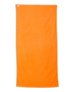Carmel Towel Company C3060 Velour Beach Towel – Tangerine (back)