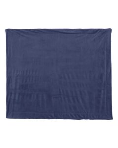 Alpine Fleece 8712 Micro Mink Sherpa Blanket – Navy